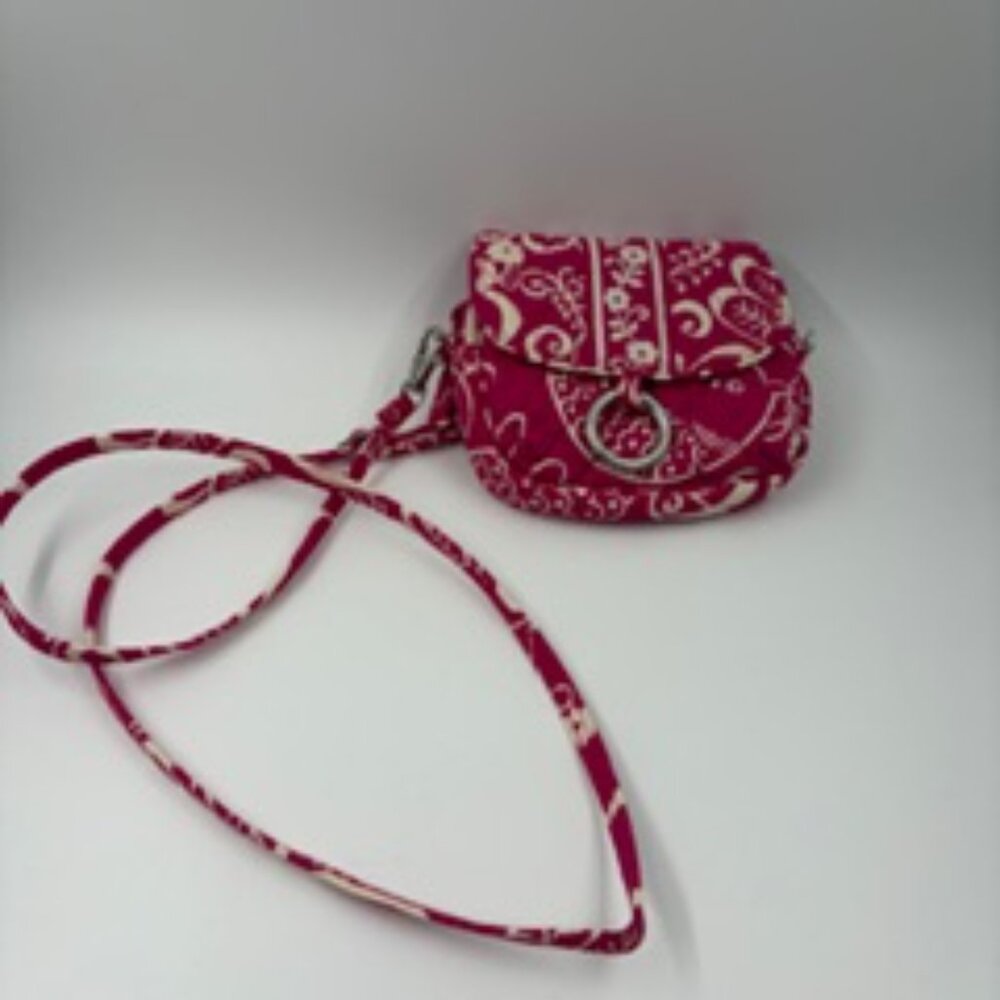 Vera Bradley Women's "Twirly Birds Pink" Pattern Little Hipster Crossbody Bag